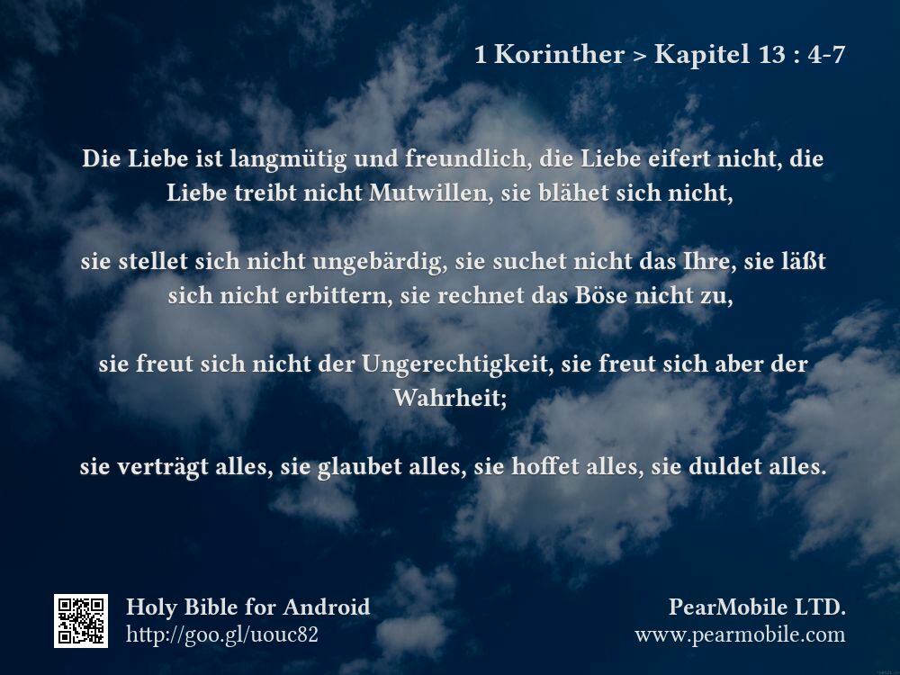 1 Korinther, Kapitel 13:4-7